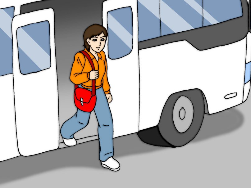 Выходить из автобуса