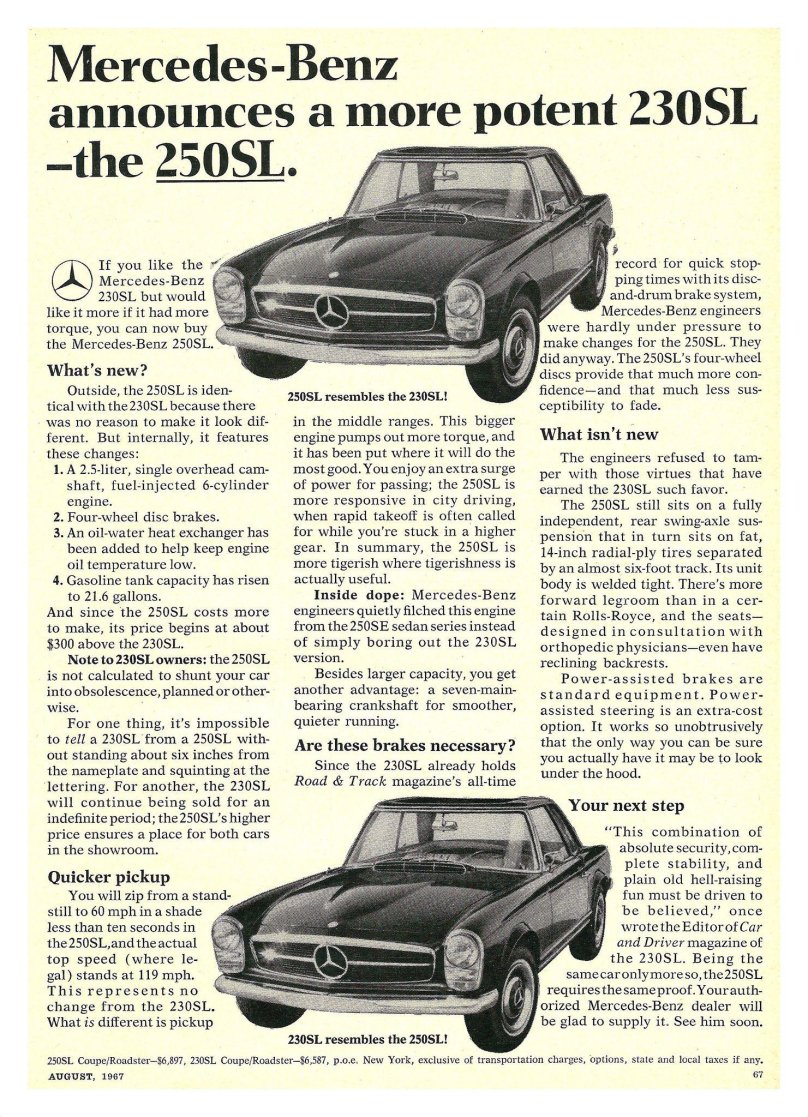 230 Mercedes 1967