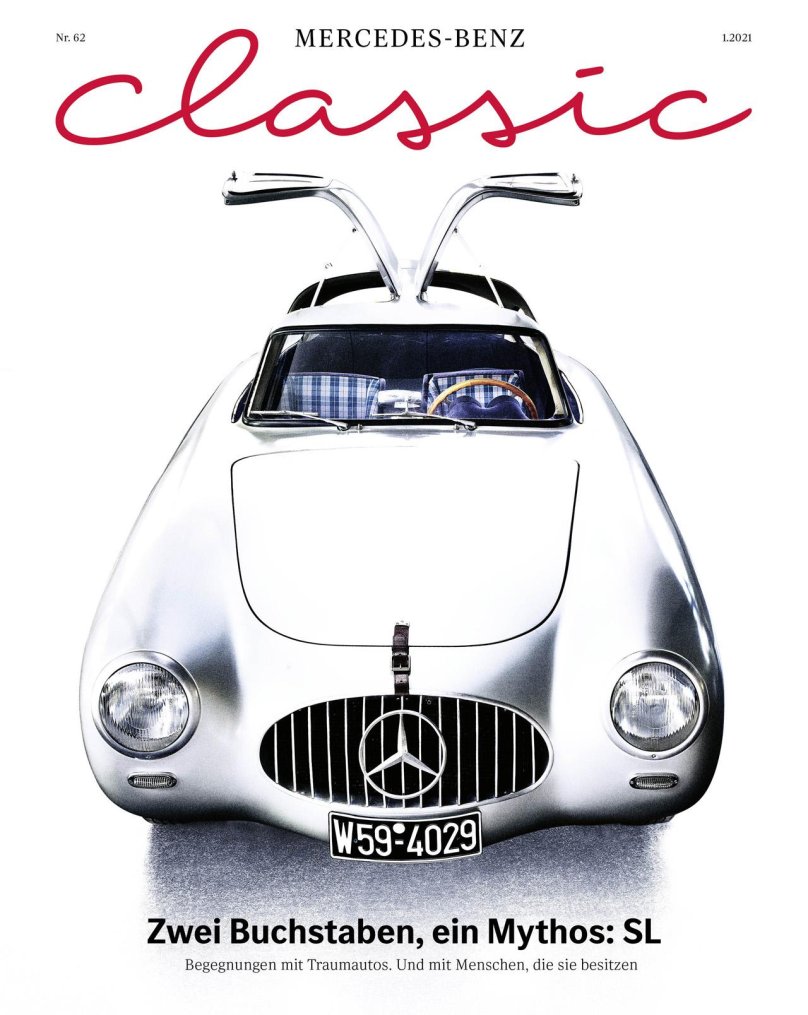 Mercedes on the cover of a magazine