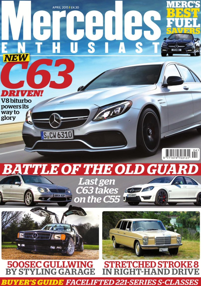 Mercedes on the cover of a magazine