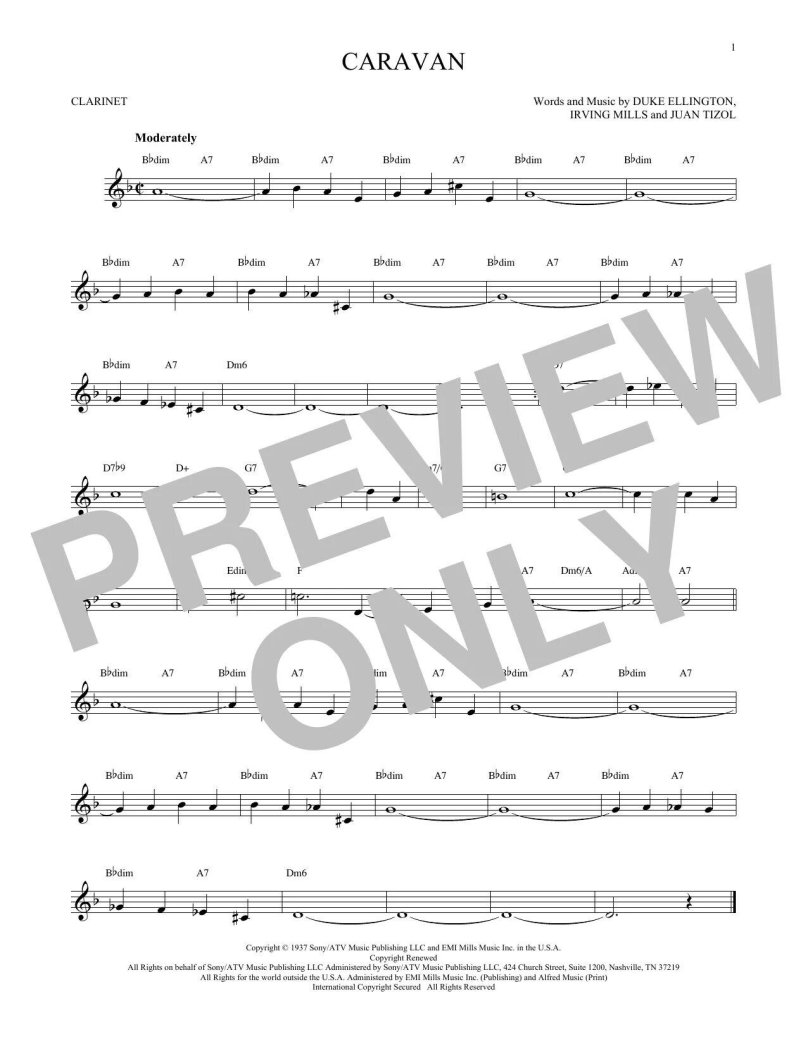 Caravan Duke Ellington Sheet Music