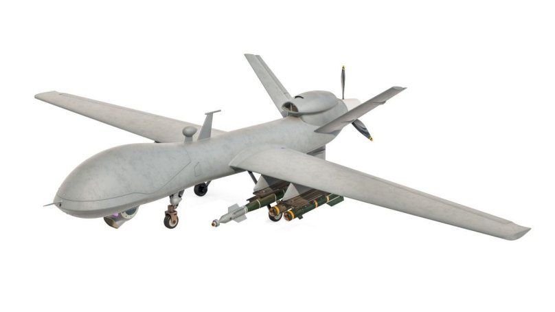 Uav on a white background