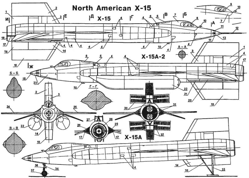 North American x-15 diagram