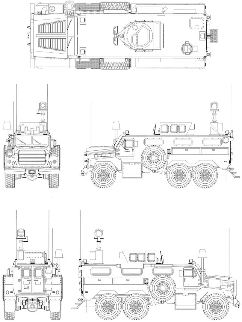 Cougar MRAP 6x6 drawing