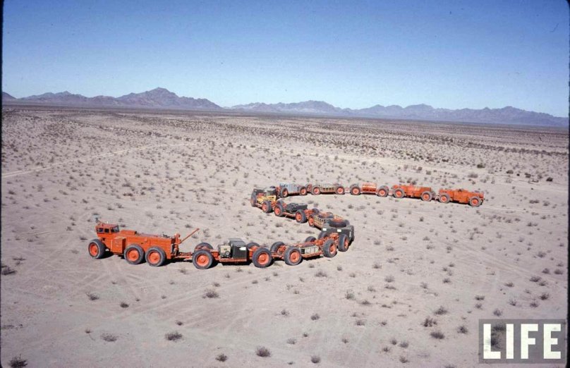 Road train in the Arctic