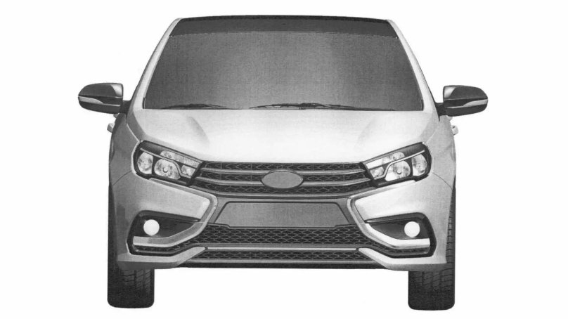 Lada Vesta front drawing