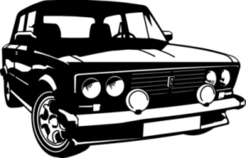 Sticker silhouette front of VAZ 2106