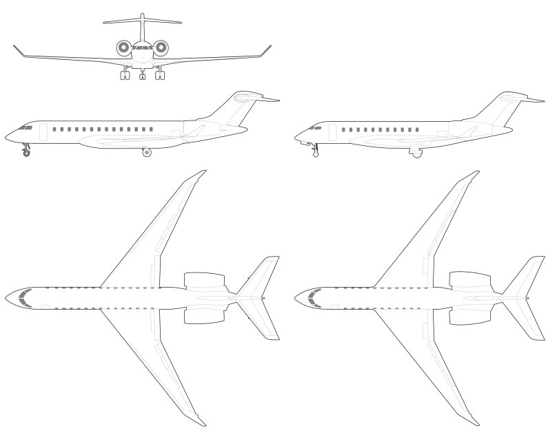 Gulfstream g650er drawings