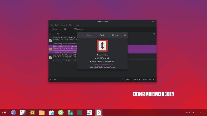 Transmission torrent client
