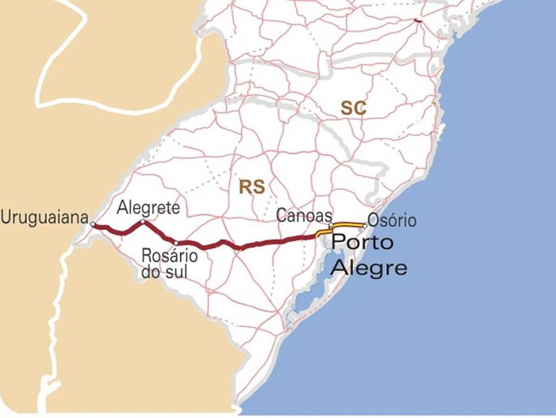 Porto Alegre on the map