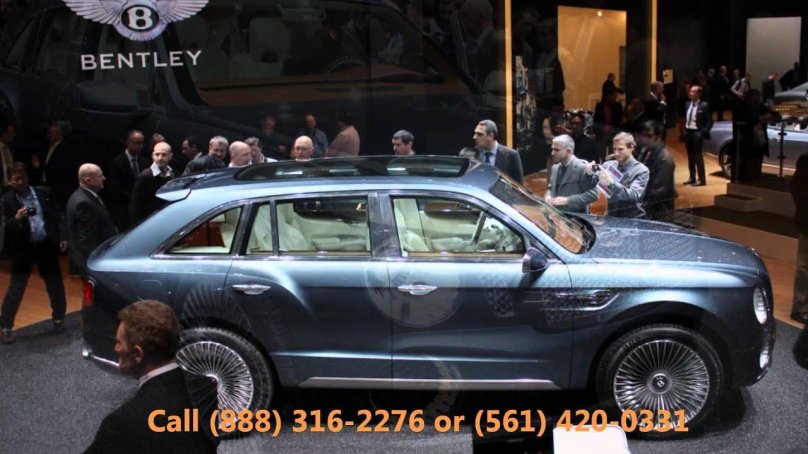 Bentley crossover with narrow headlights