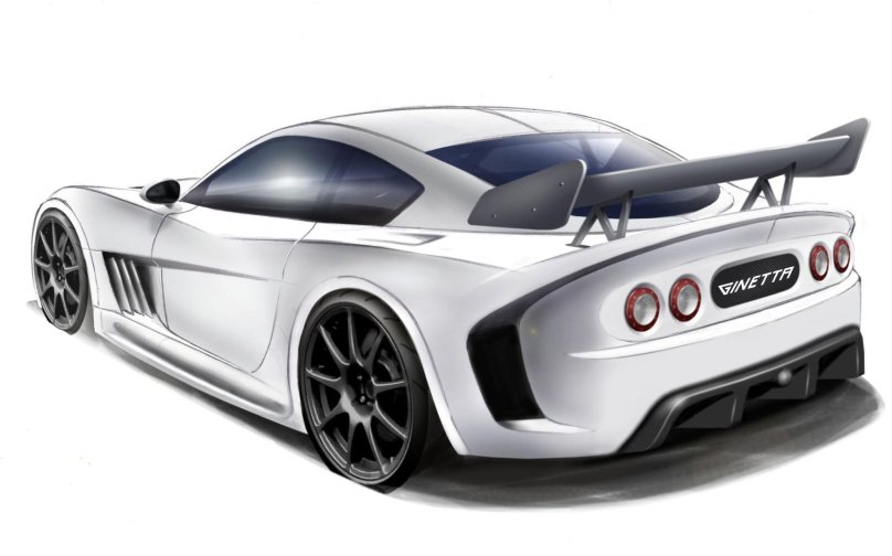 Drawings renderings of sports cars