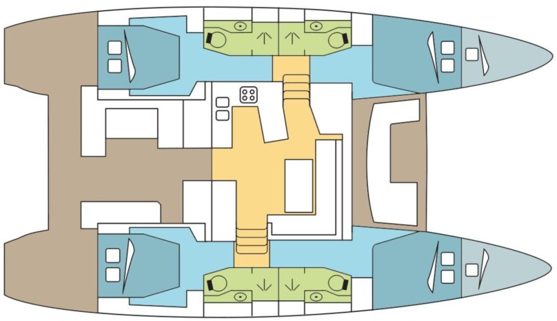 Catamaran Lagoon 450 interior
