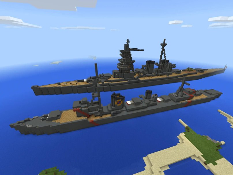 Эсминец майнкрафт