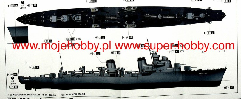 Russian Destroyer Taszkient 1942 (1:350)