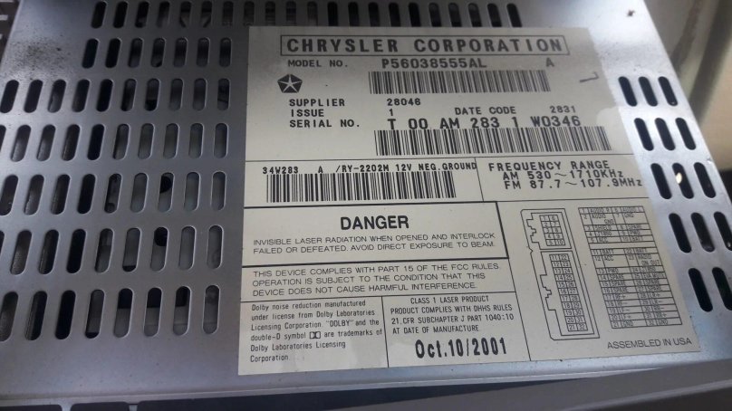 Chrysler pt Cruiser магнитола