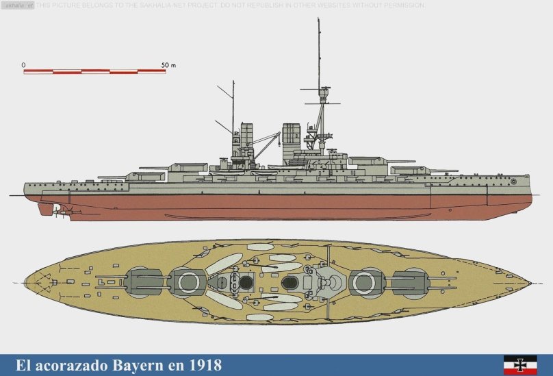 Линкор Байерн чертежи