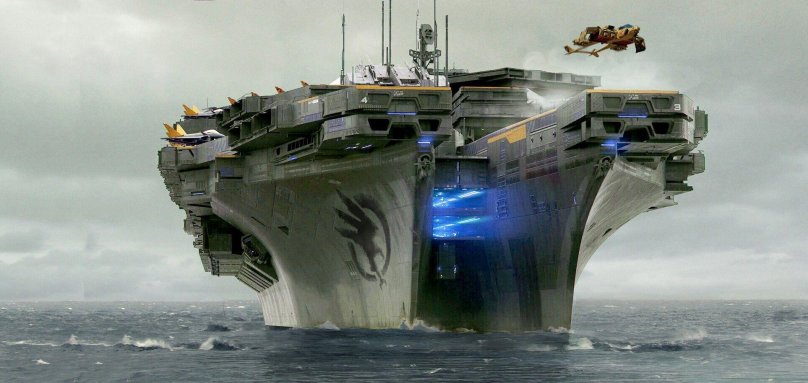 Авианосец Арсаки киберпанк