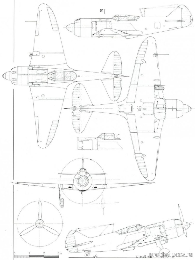 Ла-7 истребитель чертежи