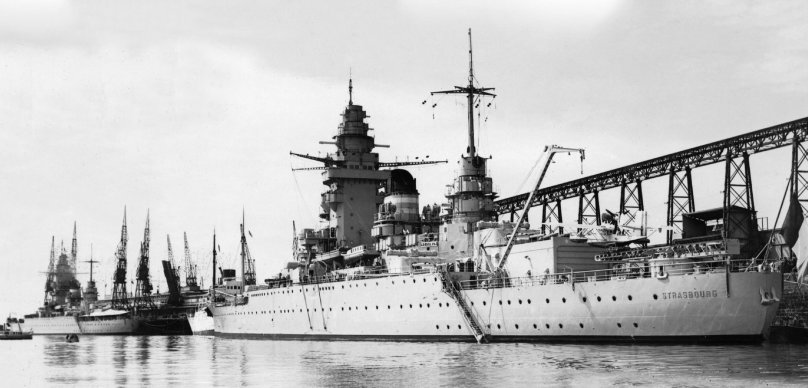 Французского линкора «Страсбург»