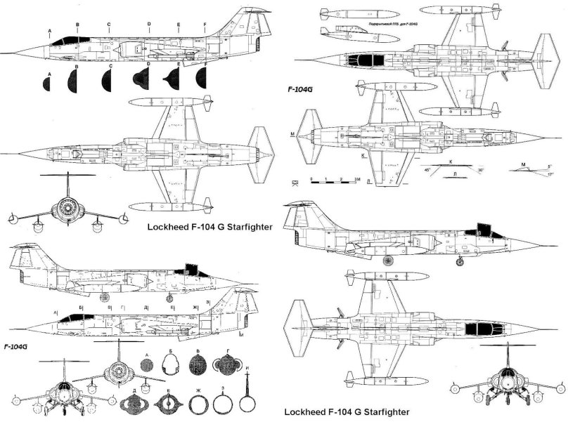 F-104g Starfighter чертежи