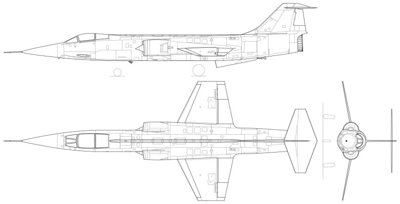 Самолет ф-104 Старфайтер