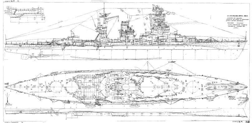 Линкор Фусо чертежи
