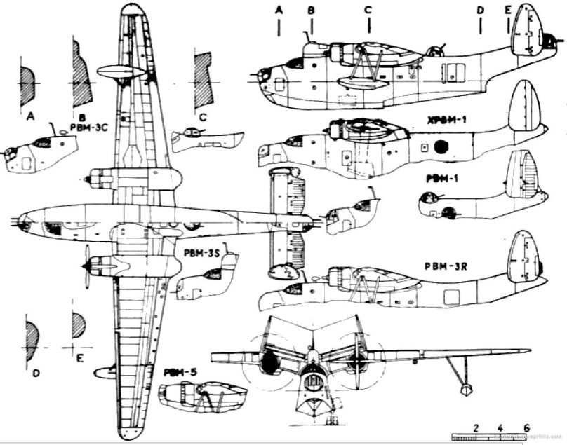 Martin PBM Mariner чертежи