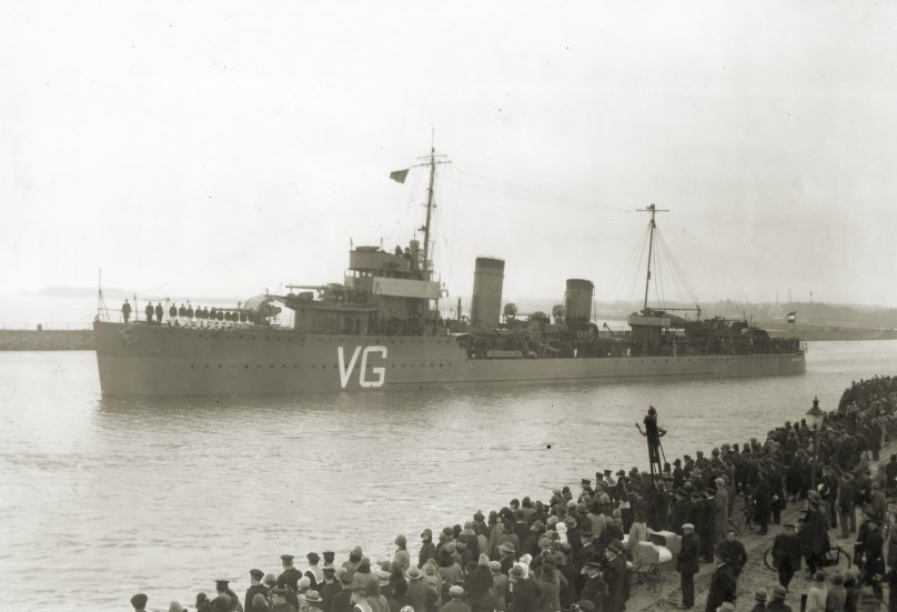 German Destroyer Torpedo loading