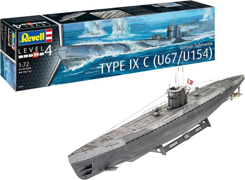 Revell 05166 German Submarine Type IX C u67/u154
