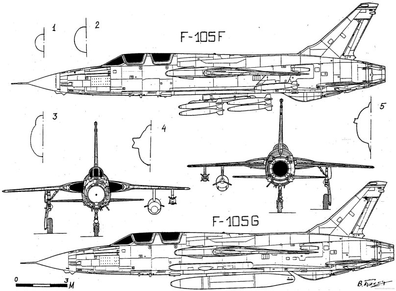 Ф-105 Тандерчиф чертежи
