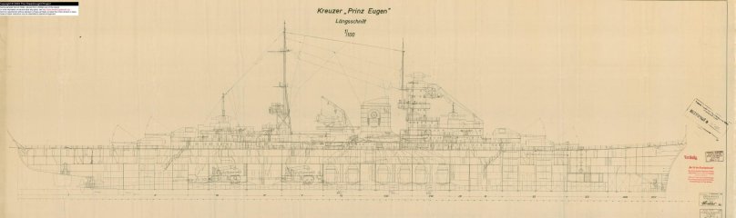 Крейсер принц Ойген чертеж