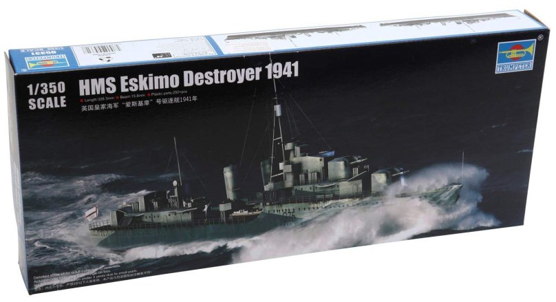 Trumpeter 05331 корабль HMS Eskimo Destroyer 1941 (1/350)