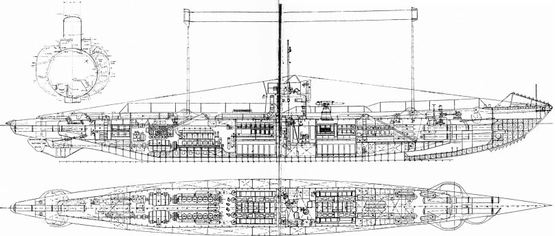 U-96 подводная лодка чертежи