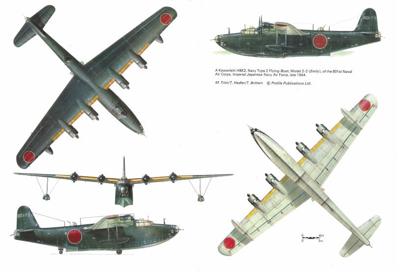 Японская летающая лодка Kawanishi h8k