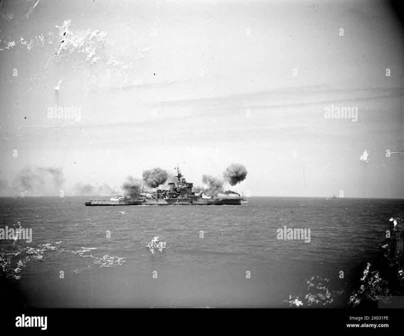 Warspite ведёт огонь 1944