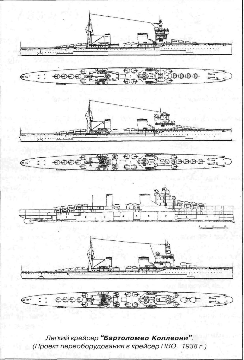 Чертежи крейсера Луиджи Кадорна