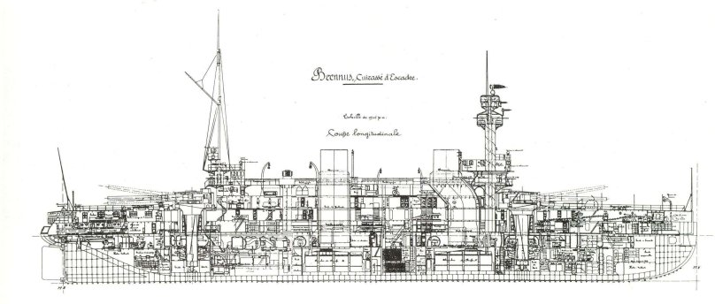 Броненосец Бреннус чертежи