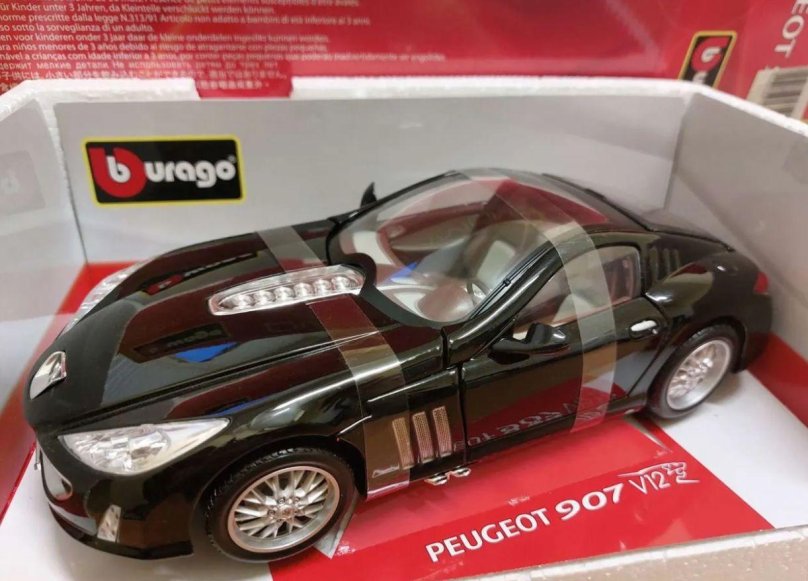 Легковой автомобиль Bburago Peugeot 907 v12 (18-12075) 1:18 24 см