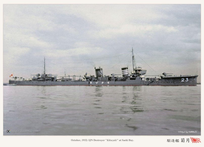 Japanese Destroyer kikuzuki 1926