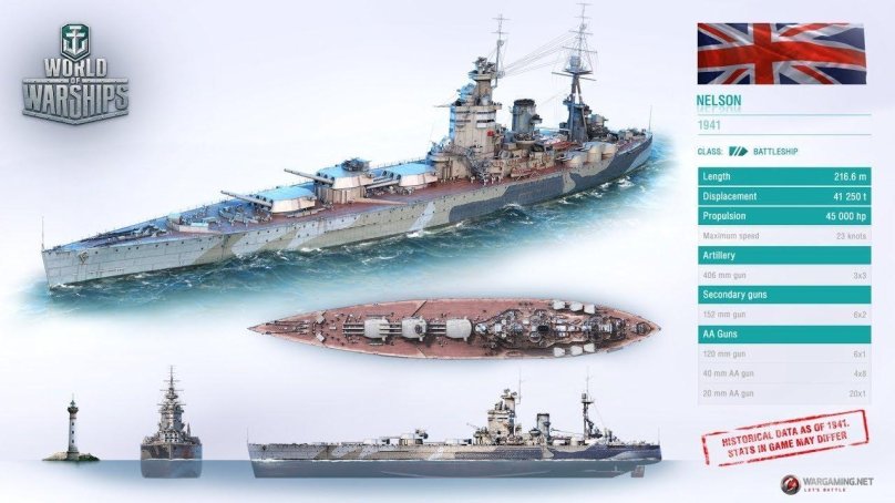 Линкор Нельсон ворлд оф варшипс