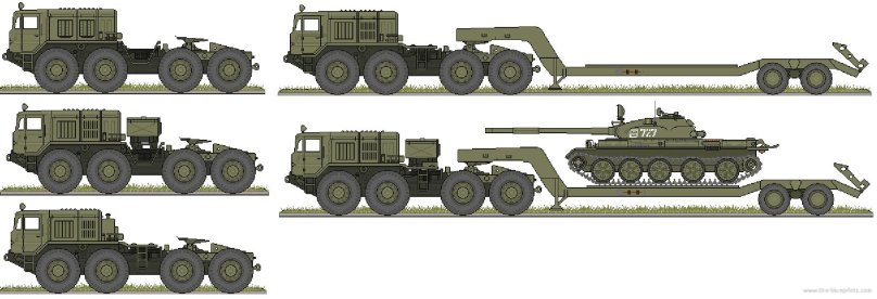 Армейский тягач МАЗ 537