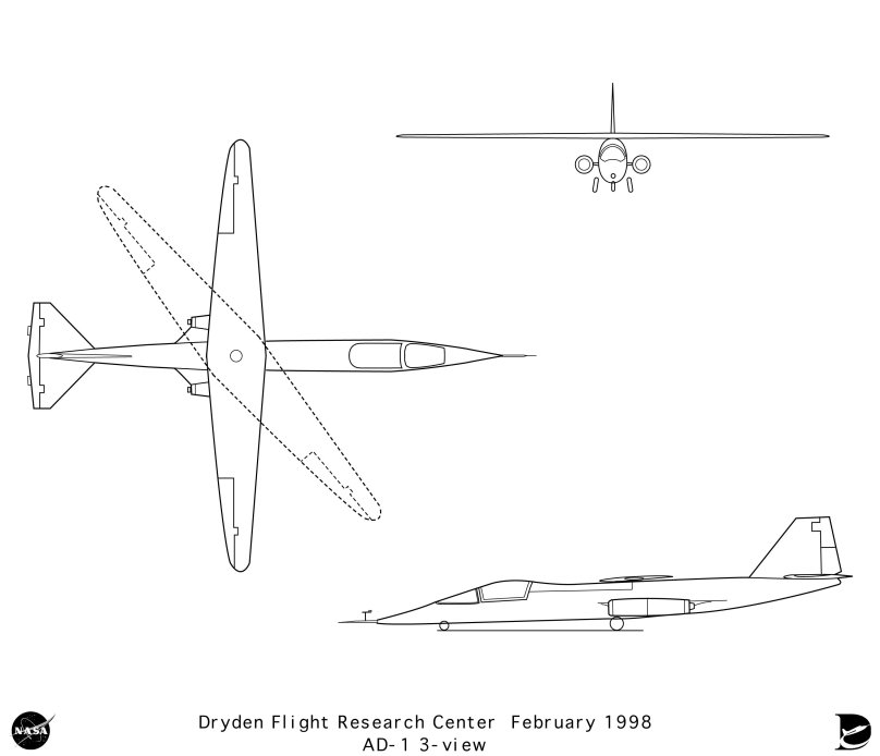 «Ames ad-1» — экспериментальный самолёт с косым крылом