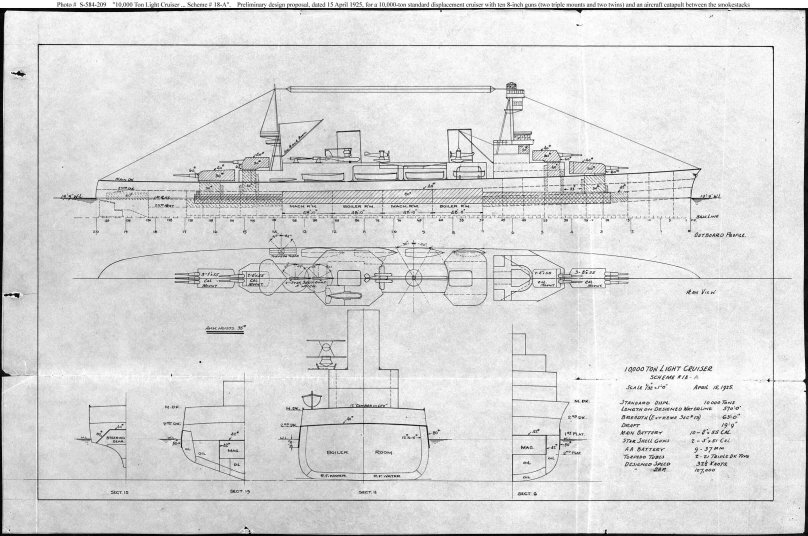 Чертежи крейсера де Рейтер