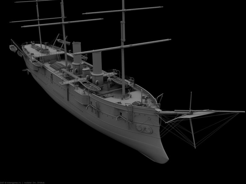 Модель броненосного крейсера Дмитрий Донской