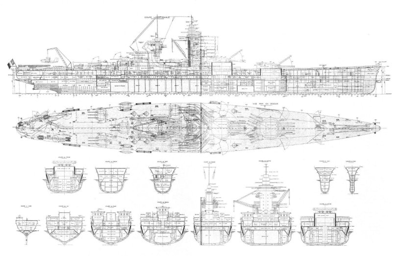 Линкор Ямато чертежи