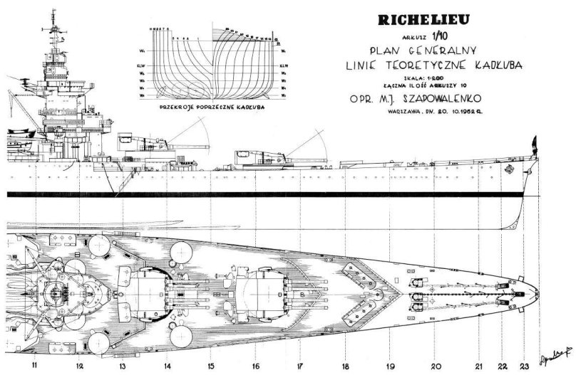 Richelieu линкор чертежи