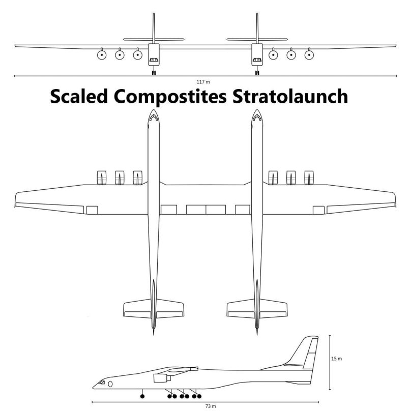 Самолет scaled Composites Stratolaunch model 351