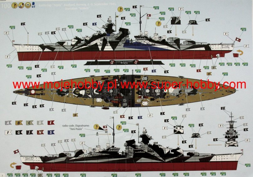 Тирпиц окраска