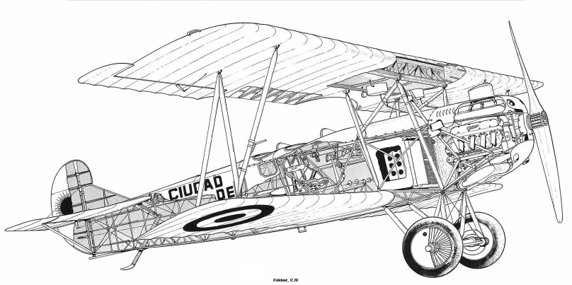 Фоккер д7 чертежи
